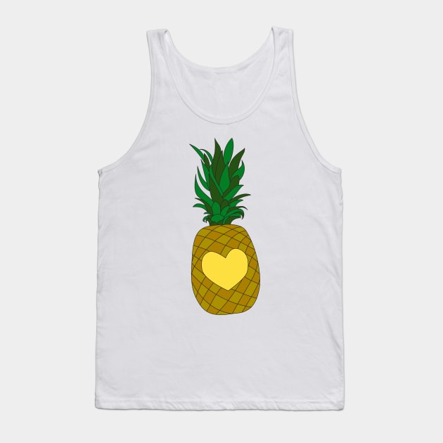 Pineapple Heart Tank Top by calliew1217